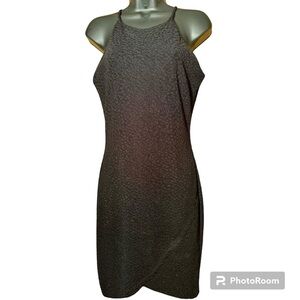 Soprano size medium black glittery metallic Sleeveless party dress
